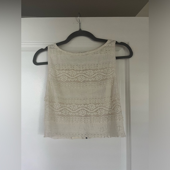 Alice and Olivia Cream Lace Tank Top - Picture 1 of 3